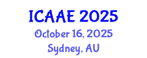 International Conference on Aerospace and Aviation Engineering (ICAAE) October 16, 2025 - Sydney, Australia