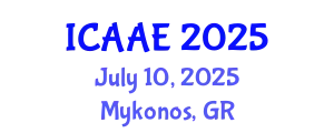 International Conference on Aerospace and Aviation Engineering (ICAAE) July 10, 2025 - Mykonos, Greece