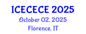 International Conference on Electrical, Computer, Electronics and Communication Engineering (ICECECE) October 02, 2025 - Florence, Italy