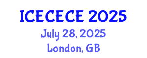 International Conference on Electrical, Computer, Electronics and Communication Engineering (ICECECE) July 28, 2025 - London, United Kingdom