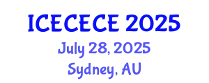 International Conference on Electrical, Computer, Electronics and Communication Engineering (ICECECE) July 28, 2025 - Sydney, Australia