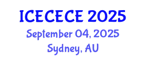 International Conference on Electrical, Computer, Electronics and Communication Engineering (ICECECE) September 04, 2025 - Sydney, Australia