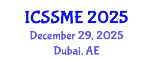 International Conference on Service Science, Management and Engineering (ICSSME) December 29, 2025 - Dubai, United Arab Emirates