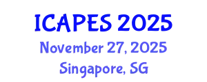 International Conference on Aerospace, Propulsion and Energy Sciences (ICAPES) November 27, 2025 - Singapore, Singapore