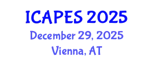 International Conference on Aerospace, Propulsion and Energy Sciences (ICAPES) December 29, 2025 - Vienna, Austria