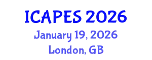 International Conference on Aerospace, Propulsion and Energy Sciences (ICAPES) January 19, 2026 - London, United Kingdom