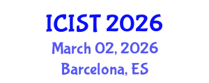 International Conference on Intelligent Systems and Technologies (ICIST) March 02, 2026 - Barcelona, Spain