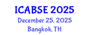 International Conference on Agricultural and Biological Systems Engineering (ICABSE) December 25, 2025 - Bangkok, Thailand