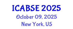 International Conference on Agricultural and Biological Systems Engineering (ICABSE) October 09, 2025 - New York, United States