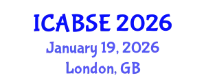 International Conference on Agricultural and Biological Systems Engineering (ICABSE) January 19, 2026 - London, United Kingdom