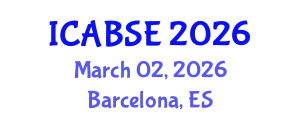 International Conference on Agricultural and Biological Systems Engineering (ICABSE) March 02, 2026 - Barcelona, Spain