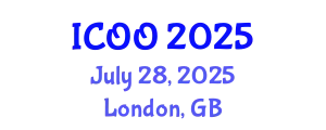 International Conference on Ophthalmology and Optometry (ICOO) July 28, 2025 - London, United Kingdom