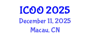 International Conference on Ophthalmology and Optometry (ICOO) December 11, 2025 - Macau, China