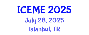 International Conference on Electrical and Mechanical Engineering (ICEME) July 28, 2025 - Istanbul, Turkey