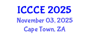 International Conference on Civil and Construction Engineering (ICCCE) November 03, 2025 - Cape Town, South Africa