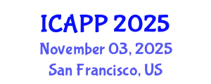 International Conference on Applied Psychology (ICAPP) November 03, 2025 - San Francisco, United States