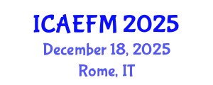 International Conference on Applied Economics and Financial Management (ICAEFM) December 18, 2025 - Rome, Italy