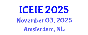 International Conference on Electronics and Information Engineering (ICEIE) November 03, 2025 - Amsterdam, Netherlands