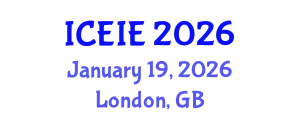 International Conference on Electronics and Information Engineering (ICEIE) January 19, 2026 - London, United Kingdom