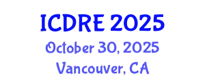 International Conference on Desalination and Renewable Energy (ICDRE) October 30, 2025 - Vancouver, Canada