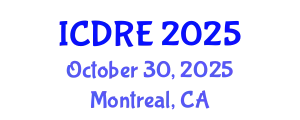 International Conference on Desalination and Renewable Energy (ICDRE) October 30, 2025 - Montreal, Canada