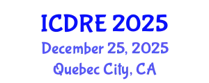 International Conference on Desalination and Renewable Energy (ICDRE) December 25, 2025 - Quebec City, Canada
