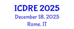 International Conference on Desalination and Renewable Energy (ICDRE) December 18, 2025 - Rome, Italy
