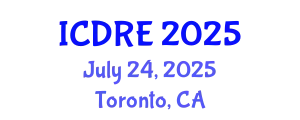 International Conference on Desalination and Renewable Energy (ICDRE) July 24, 2025 - Toronto, Canada