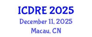 International Conference on Desalination and Renewable Energy (ICDRE) December 11, 2025 - Macau, China