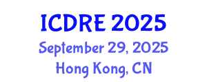 International Conference on Desalination and Renewable Energy (ICDRE) September 29, 2025 - Hong Kong, China