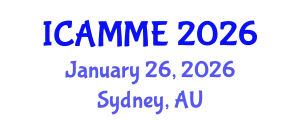 International Conference on Applied Mechanics and Mechanical Engineering (ICAMME) January 26, 2026 - Sydney, Australia