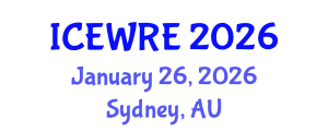 International Conference on Environmental and Water Resources Engineering (ICEWRE) January 26, 2026 - Sydney, Australia