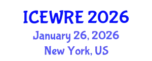 International Conference on Environmental and Water Resources Engineering (ICEWRE) January 26, 2026 - New York, United States