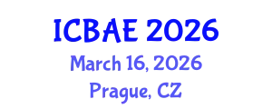 International Conference on Biological and Agricultural Engineering (ICBAE) March 16, 2026 - Prague, Czechia