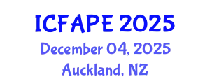 International Conference on Food and Agricultural Process Engineering (ICFAPE) December 04, 2025 - Auckland, New Zealand