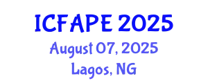 International Conference on Food and Agricultural Process Engineering (ICFAPE) August 07, 2025 - Lagos, Nigeria