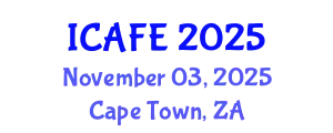 International Conference on Agricultural and Forestry Engineering (ICAFE) November 03, 2025 - Cape Town, South Africa