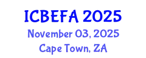 International Conference on Business, Economics and Financial Applications (ICBEFA) November 03, 2025 - Cape Town, South Africa