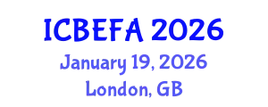International Conference on Business, Economics and Financial Applications (ICBEFA) January 19, 2026 - London, United Kingdom
