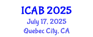 International Conference on Agriculture and Biotechnology (ICAB) July 17, 2025 - Quebec City, Canada