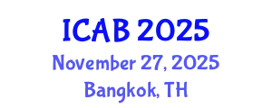 International Conference on Agriculture and Biotechnology (ICAB) November 27, 2025 - Bangkok, Thailand