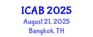 International Conference on Agriculture and Biotechnology (ICAB) August 21, 2025 - Bangkok, Thailand