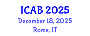 International Conference on Agriculture and Biotechnology (ICAB) December 18, 2025 - Rome, Italy