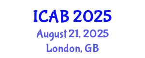 International Conference on Agriculture and Biotechnology (ICAB) August 21, 2025 - London, United Kingdom