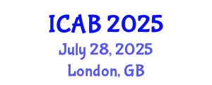 International Conference on Agriculture and Biotechnology (ICAB) July 28, 2025 - London, United Kingdom