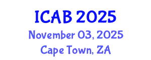 International Conference on Agriculture and Biotechnology (ICAB) November 03, 2025 - Cape Town, South Africa