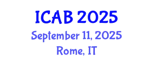 International Conference on Agriculture and Biotechnology (ICAB) September 11, 2025 - Rome, Italy