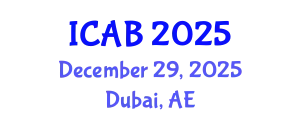 International Conference on Agriculture and Biotechnology (ICAB) December 29, 2025 - Dubai, United Arab Emirates
