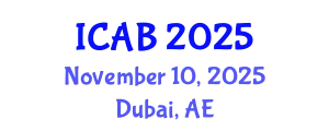 International Conference on Agriculture and Biotechnology (ICAB) November 10, 2025 - Dubai, United Arab Emirates
