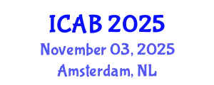 International Conference on Agriculture and Biotechnology (ICAB) November 03, 2025 - Amsterdam, Netherlands